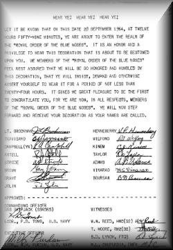 Tim's Bluenose Certificate