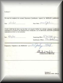 Qualification Card (Back)
