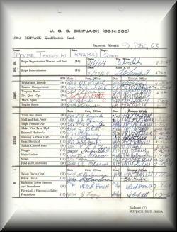 Qualification Card (Front)